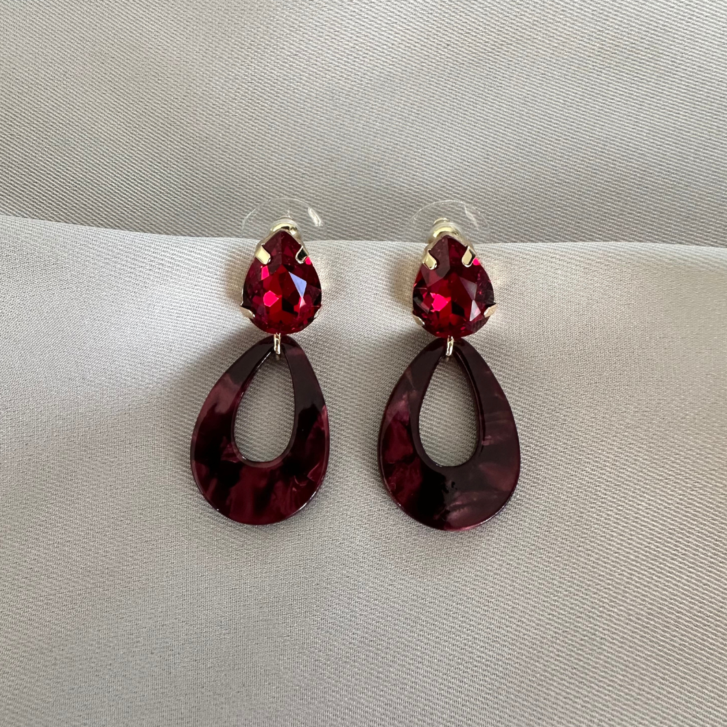 Oorbellen Aurora - Bordeaux