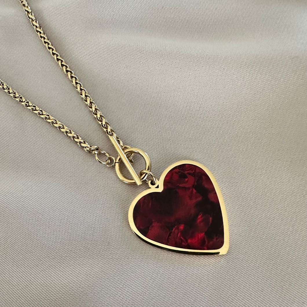 Ketting Marjolein - Bordeaux & Goud