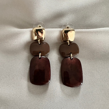 Afbeelding in Gallery-weergave laden, Earring Rox - Brown &amp; Bordeaux
