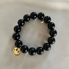 Afbeelding in Gallery-weergave laden, Bracelet Smiley - Black
