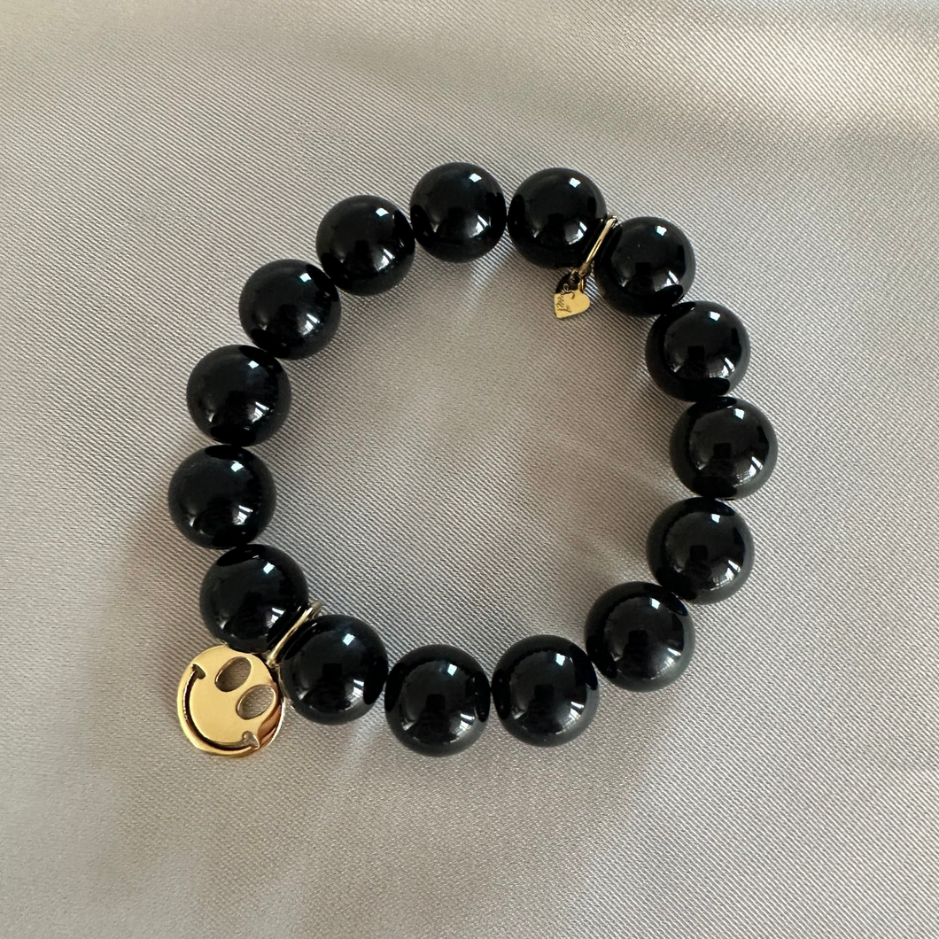 Bracelet Smiley - Black