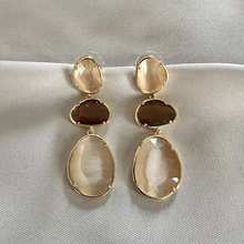 Afbeelding in Gallery-weergave laden, Earring Bowi - Beige &amp; Brown
