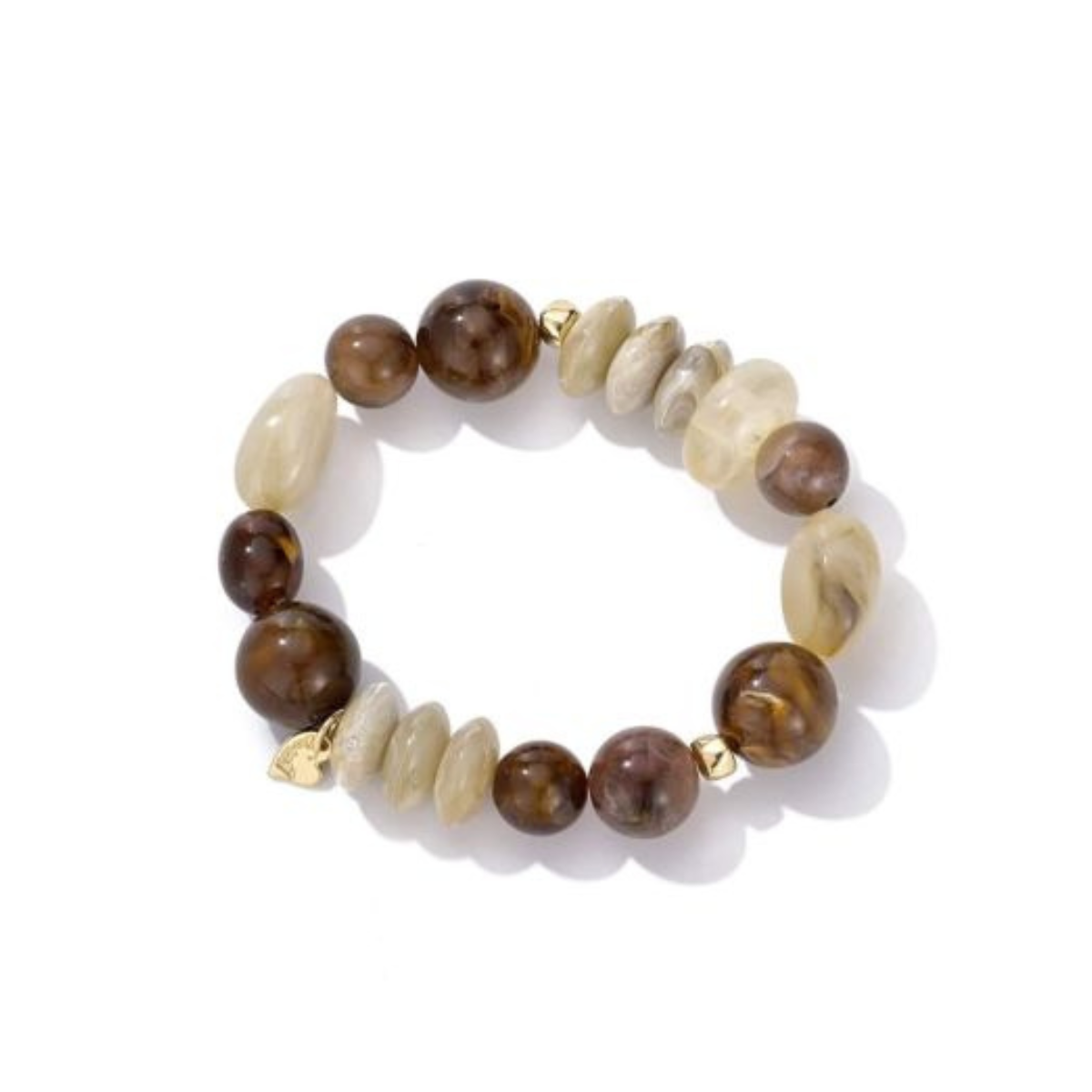 Armband Maxe - Beige & Bruin