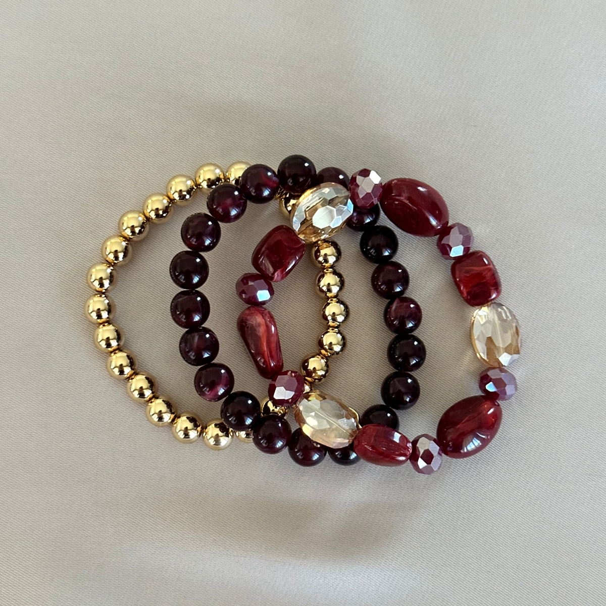 Armbandenset Brooke - Bordeaux