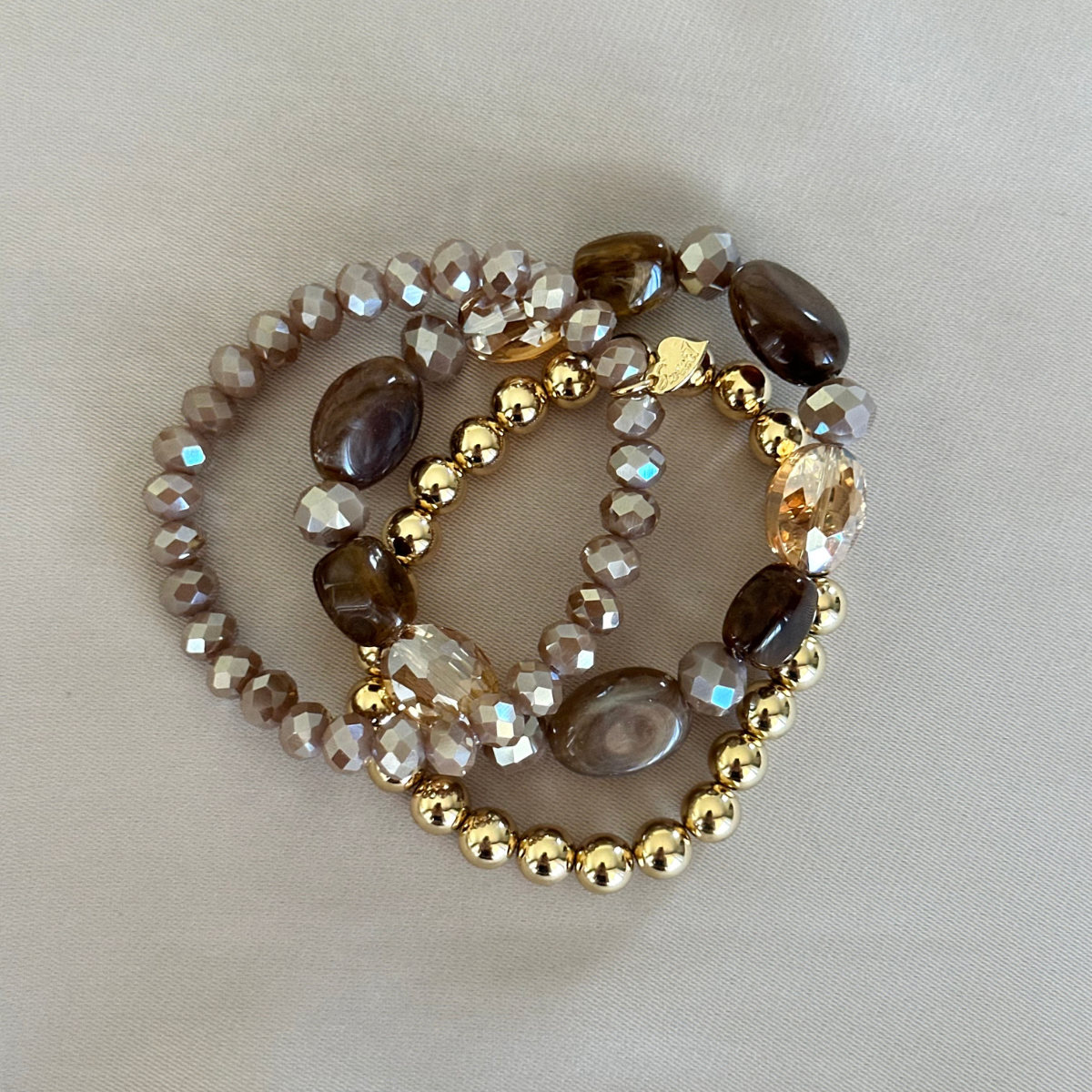 Armbandenset Brooke - Taupe