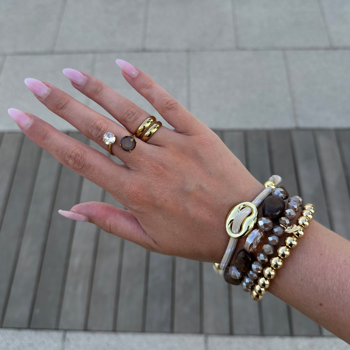 Armbandenset Brooke - Taupe