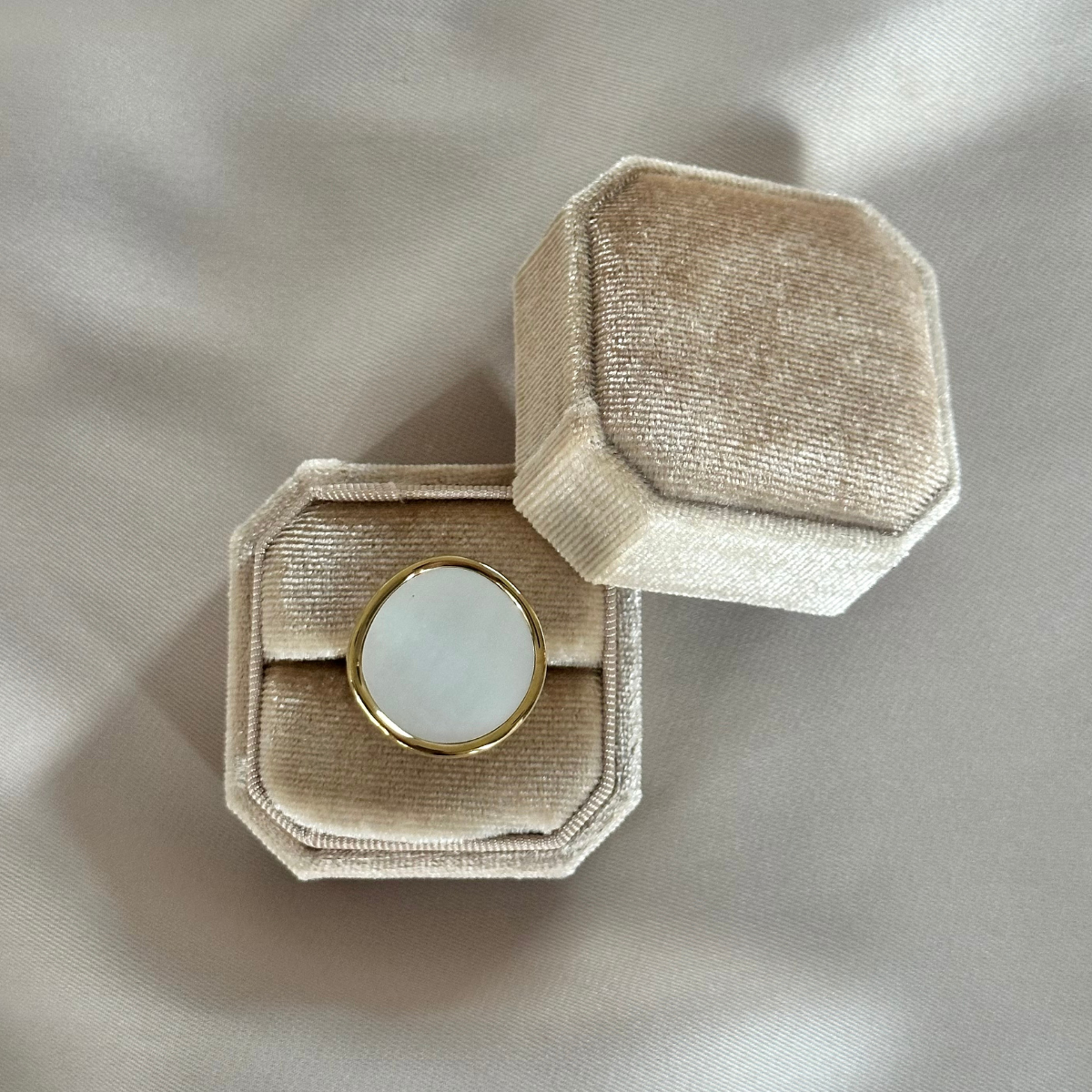 Ring Bobbie Rund - Weiß