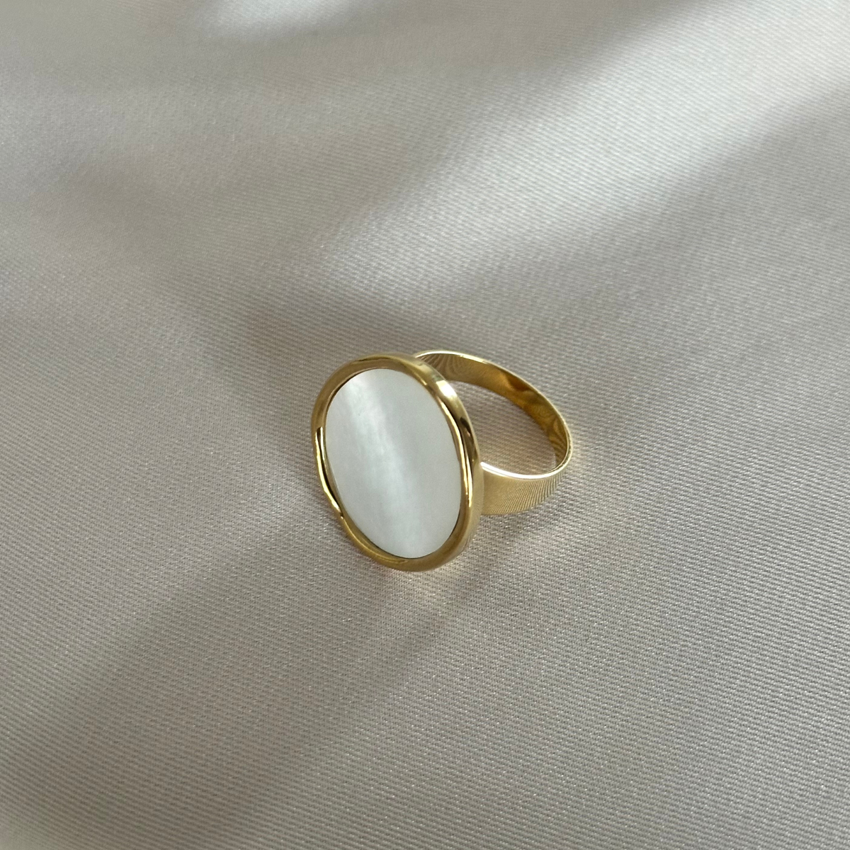 Ring Bobbie Rund - Weiß