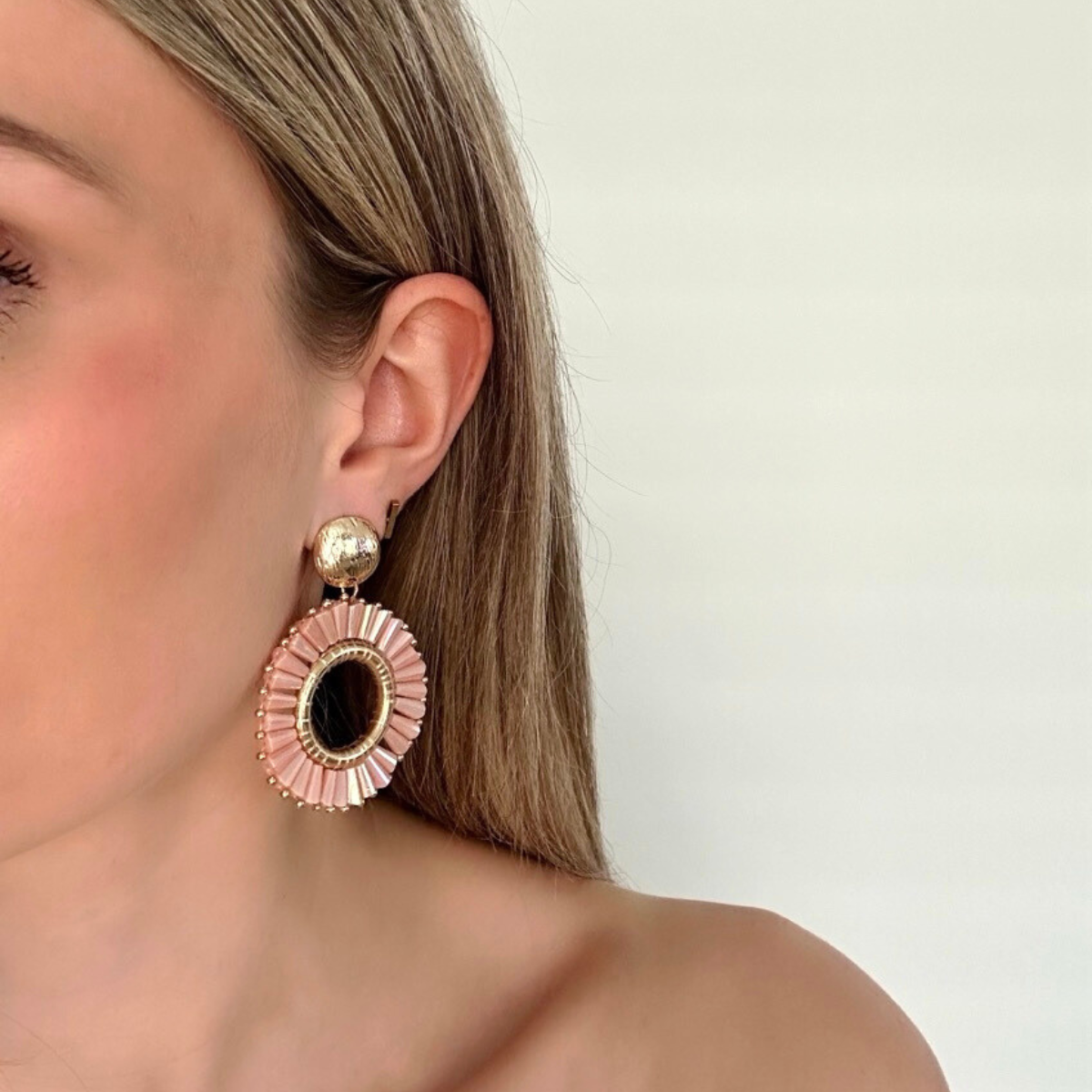 Oorbellen Sammy - Oud Roze