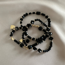 Afbeelding in Gallery-weergave laden, Bracelet Set Zoey - Black
