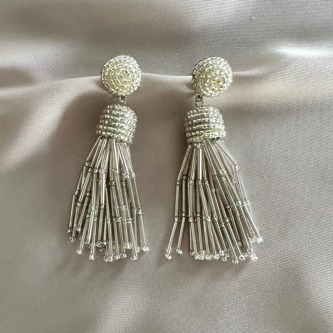 Earring Tessel - Grey