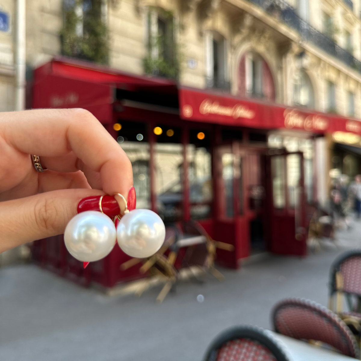 Oorbellen Néla - Parel