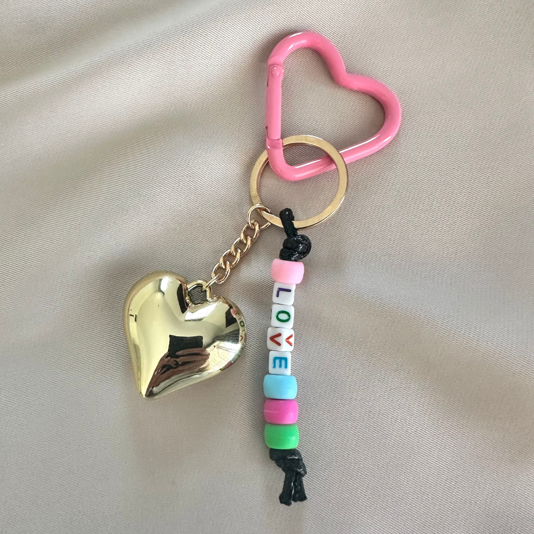 Bag Charm - Golden Heart