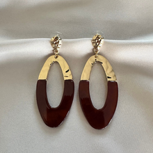 Afbeelding in Gallery-weergave laden, Earring Terra - Gold &amp; Brown
