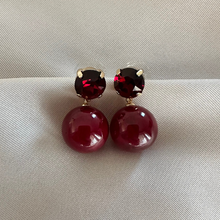 Afbeelding in Gallery-weergave laden, Oorbellen Mies - Bordeaux
