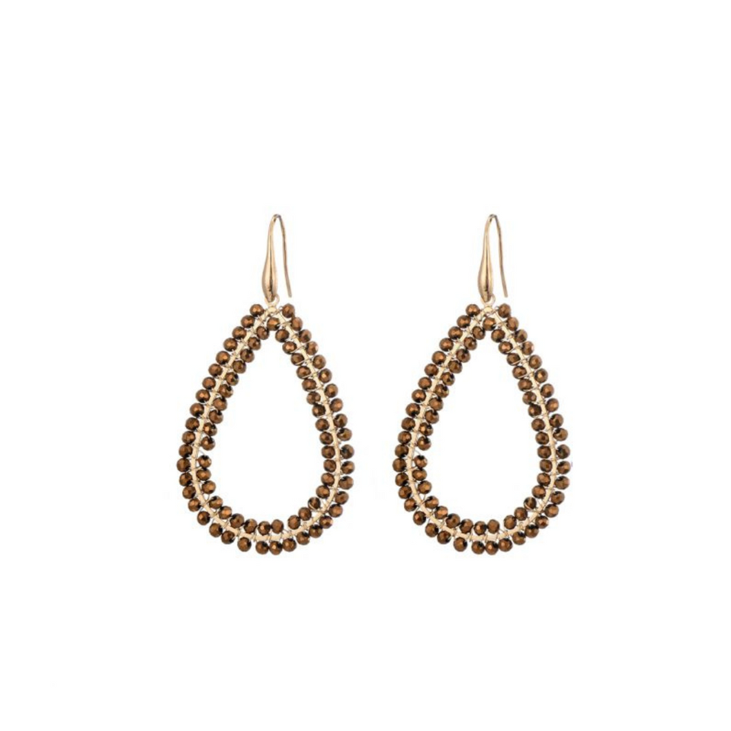 Earring Amber - Brown