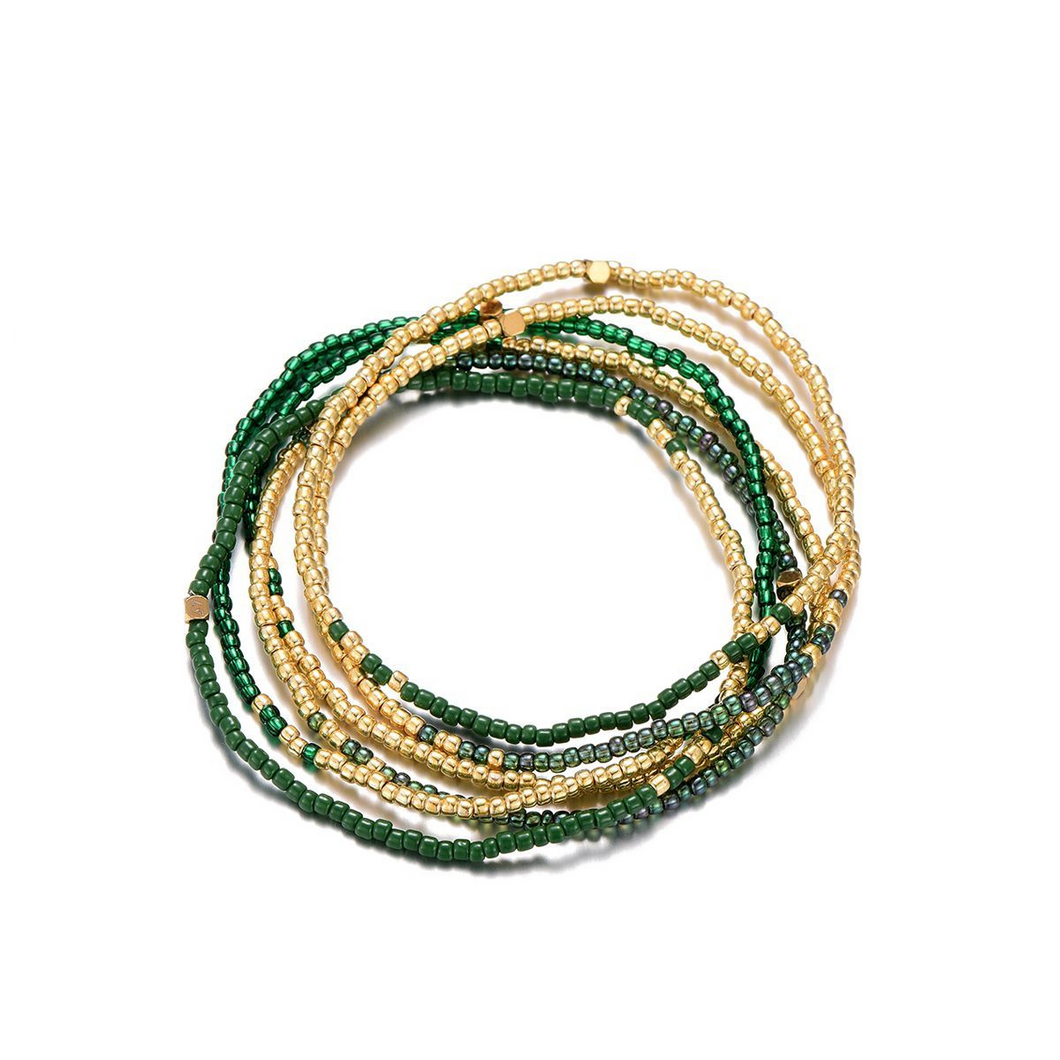 Bracelet Set Milou - Green & Gold