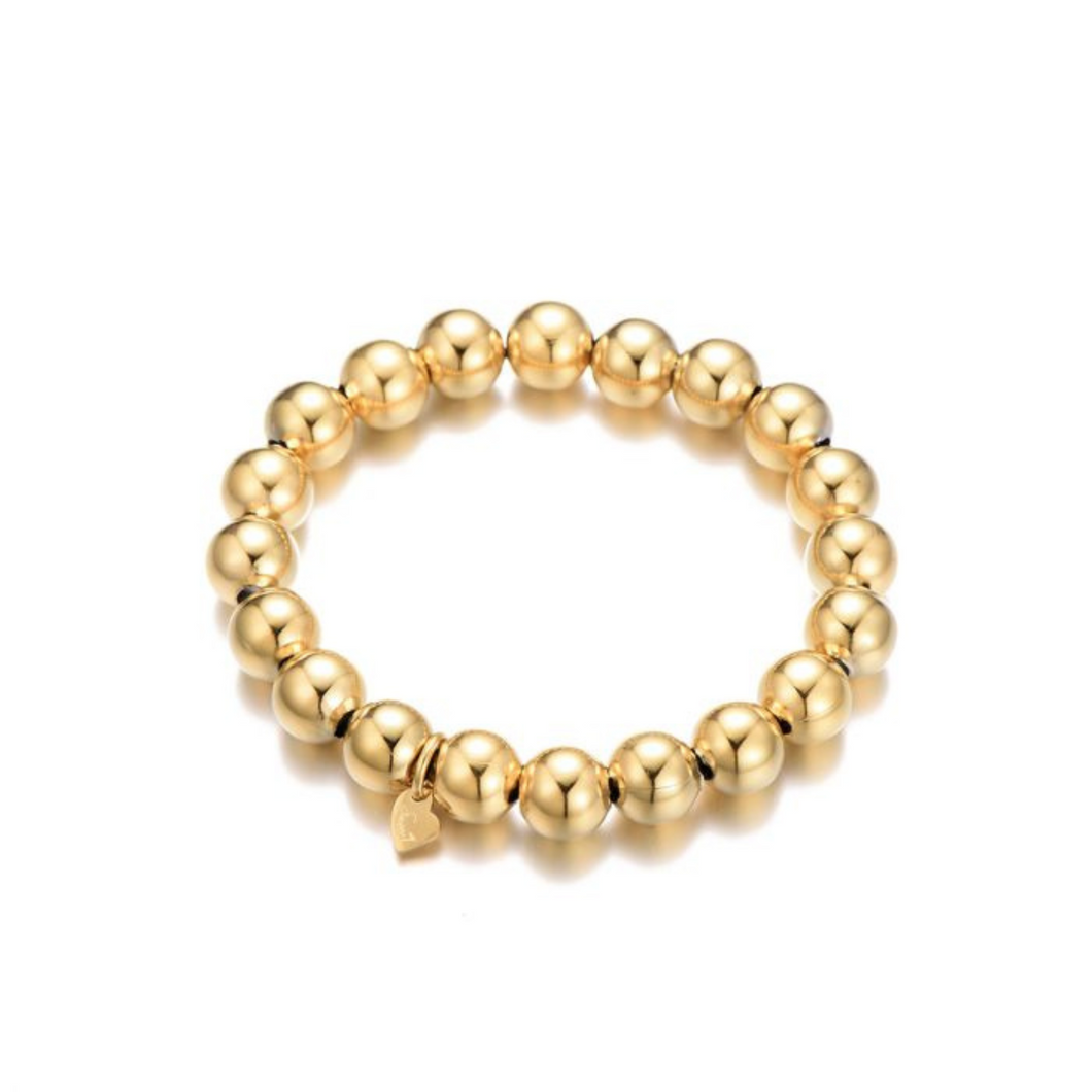 Bracelet Basic Beads Medium - Gold