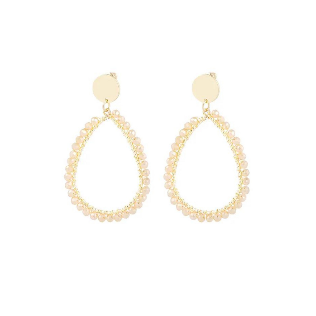 Earring Drop - Beige