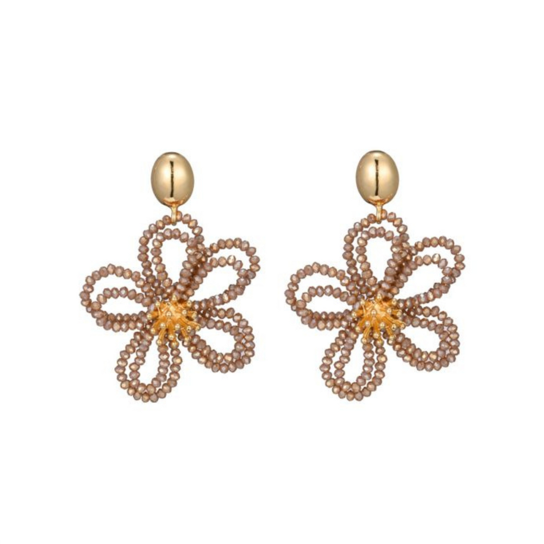 Earring Daisy - Taupe