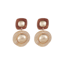 Afbeelding in Gallery-weergave laden, Earring Bella - Beige &amp; Brown
