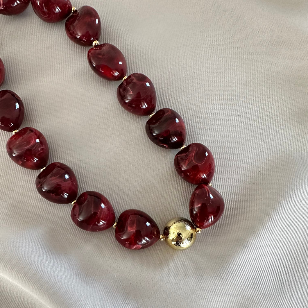 Necklace Adele - Bordeaux