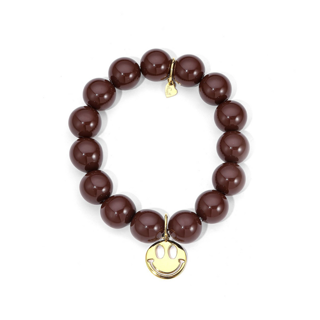 Bracelet Smiley - Brown