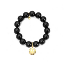Afbeelding in Gallery-weergave laden, Bracelet Smiley - Black
