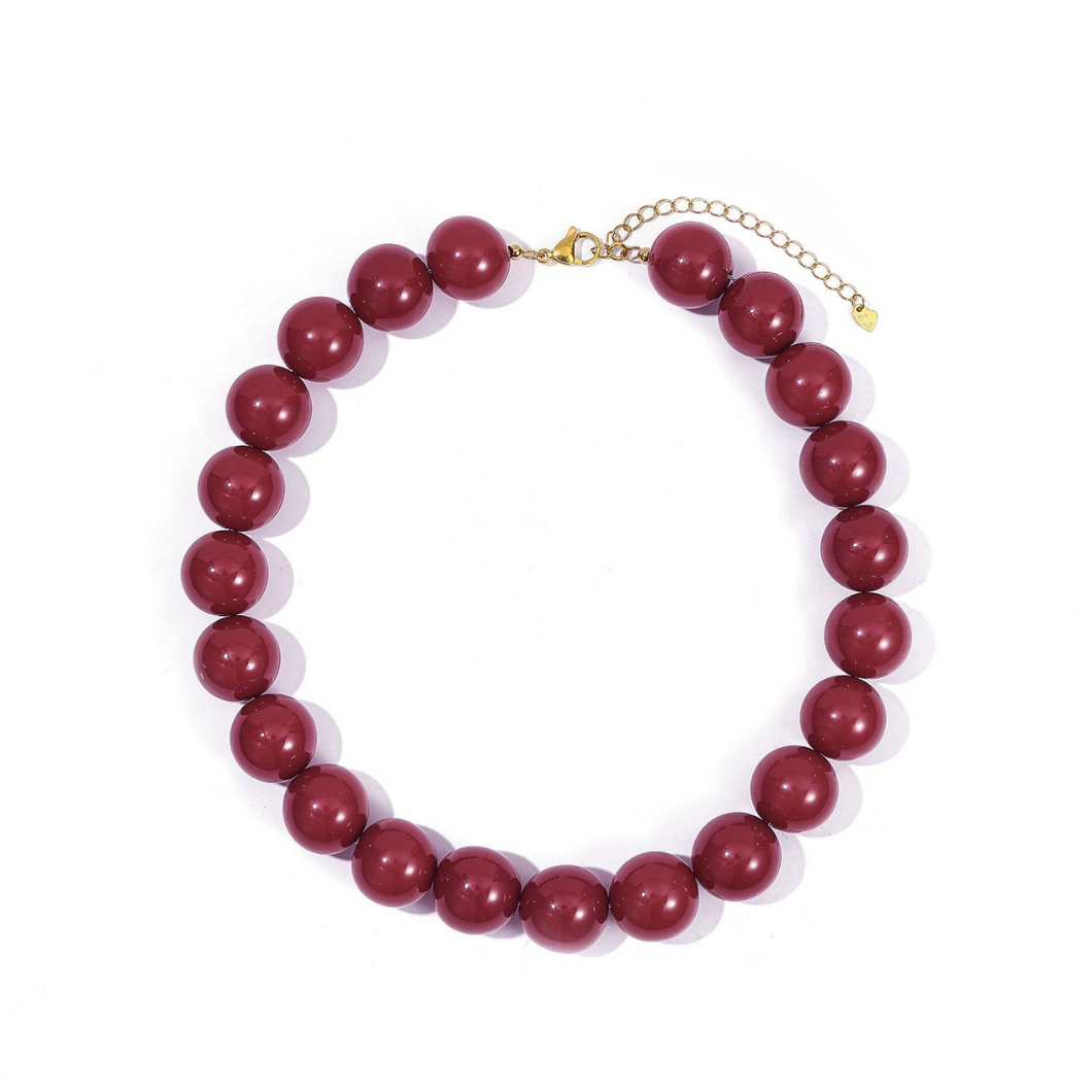 Necklace Ines - Bordeaux