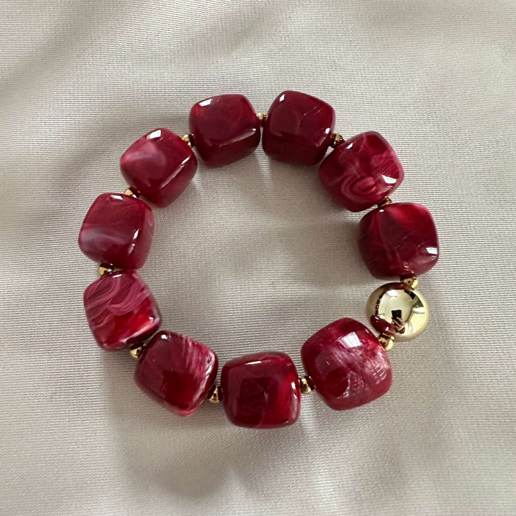 Bracelet Nya - Bordeaux