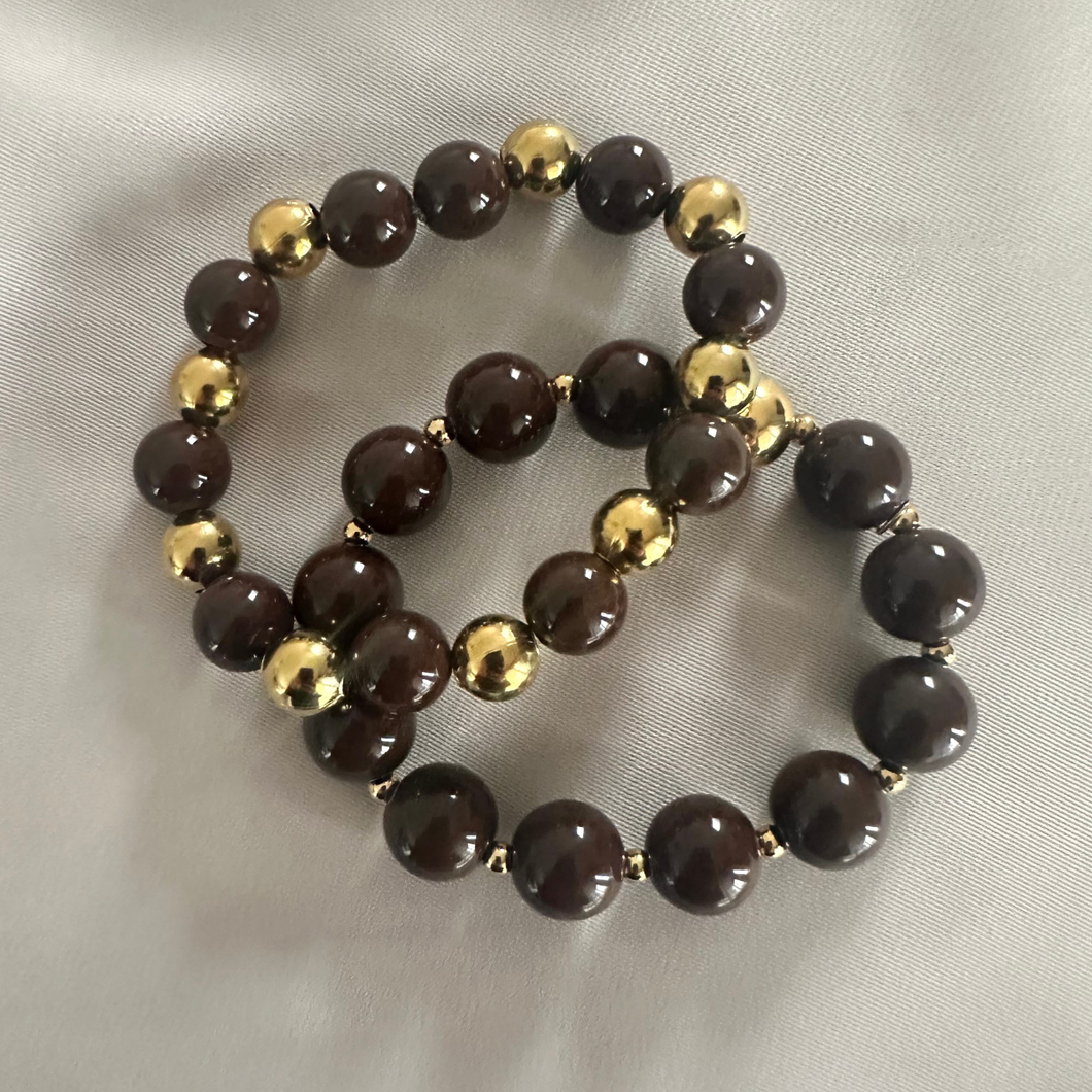 Armband Nova - Bruin & Goud
