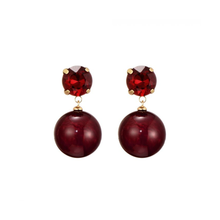 Afbeelding in Gallery-weergave laden, Oorbellen Mies - Bordeaux
