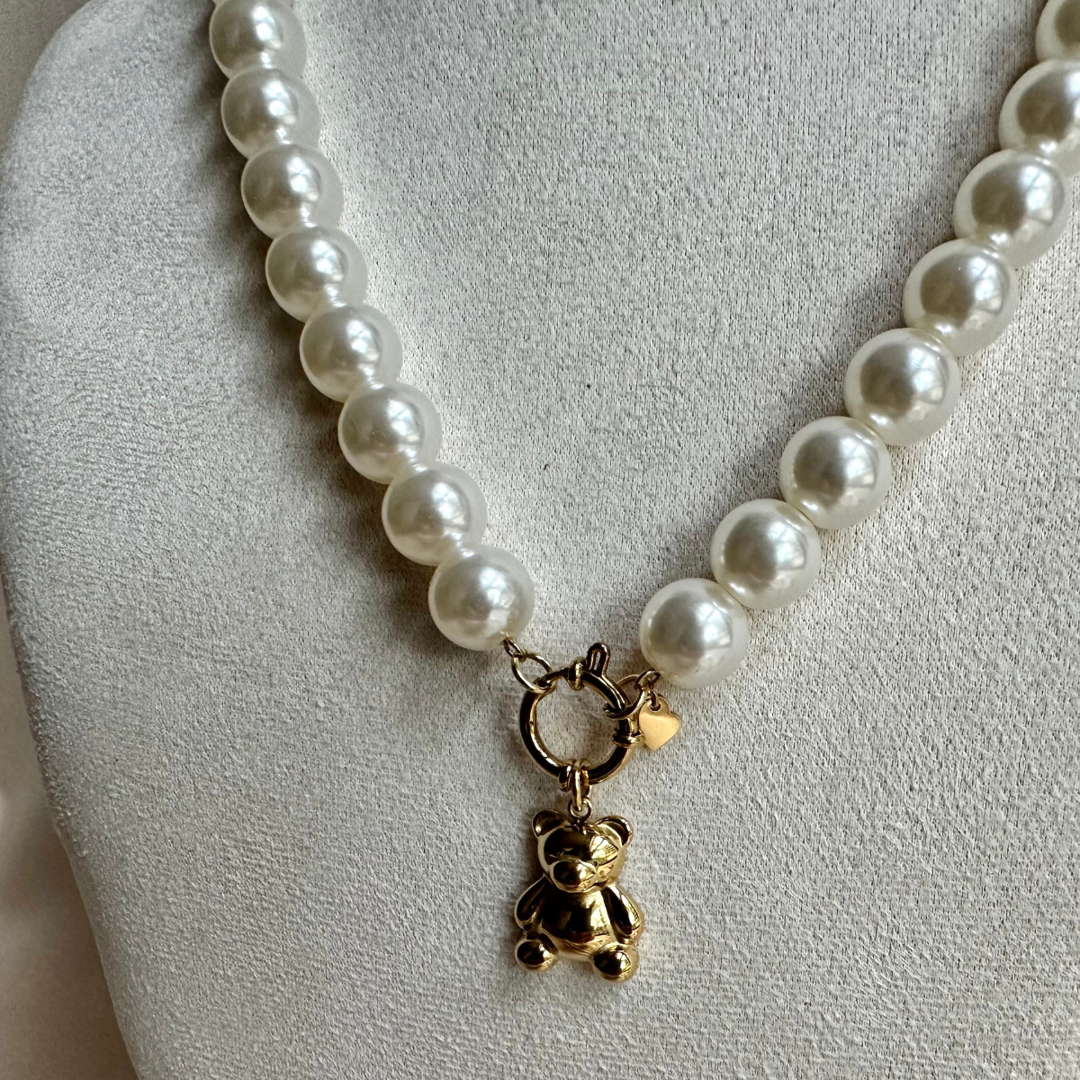 Kette Teddy - Perle & Gold
