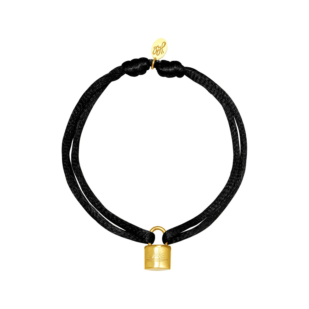 Bracelet Satin Lock - Black