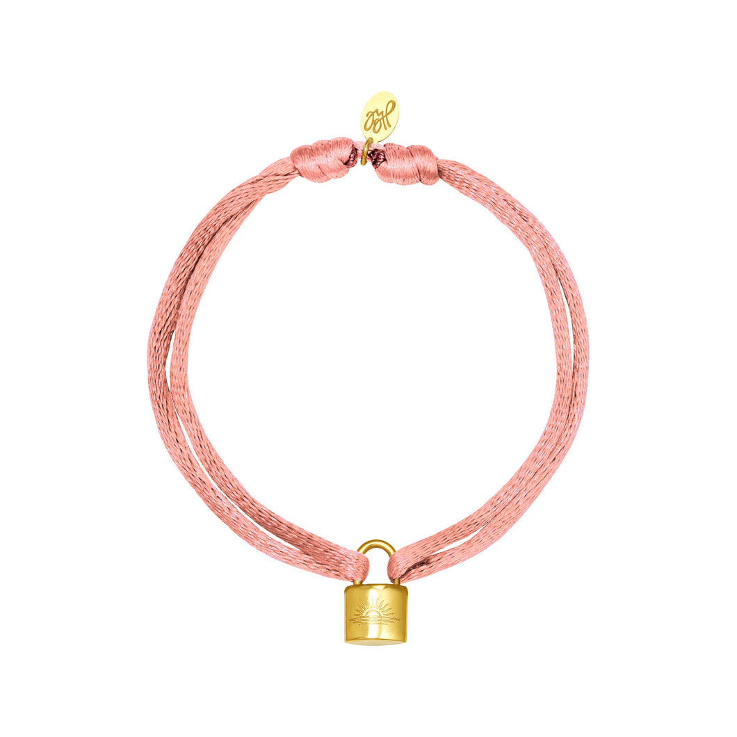 Bracelet Satin Lock - Pale Pink
