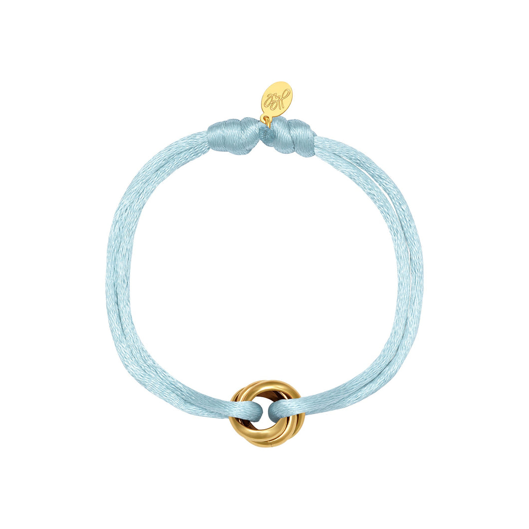 Bracelet Satin Knot - Light Blue